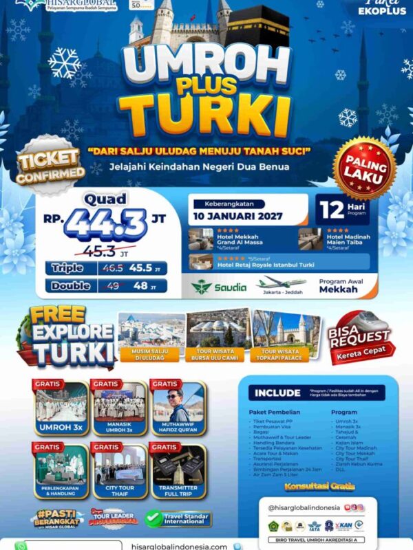 Umroh Plus Turki - Paket Ekoplus