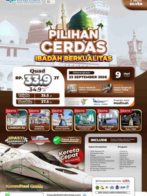 Umroh September Pilihan Cerdas - Paket Silver