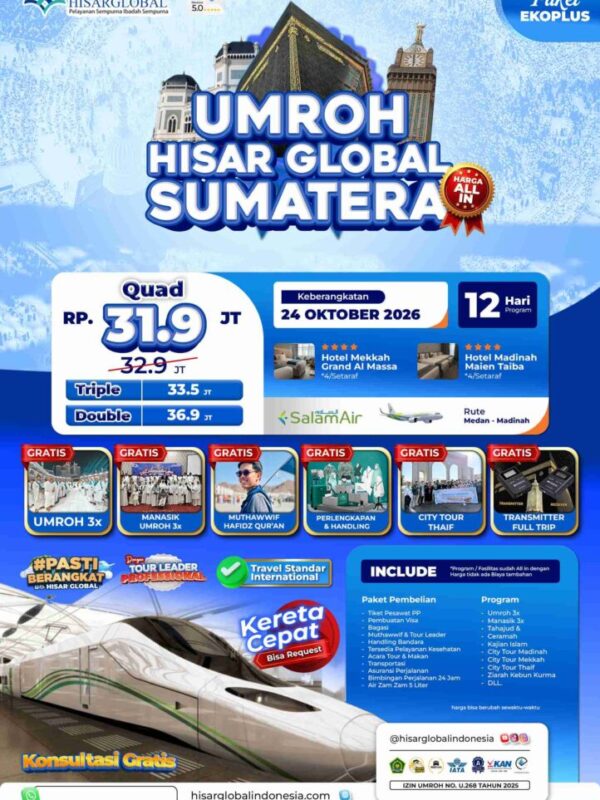 Umroh Hisar Global Sumatera - Paket Ekoplus
