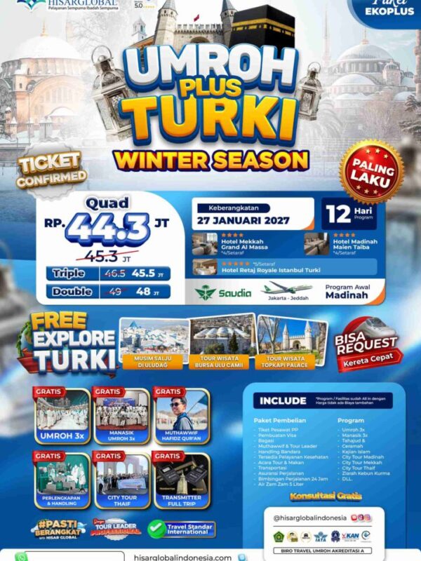 Umroh Plus Turki Winter Season - Paket Ekoplus